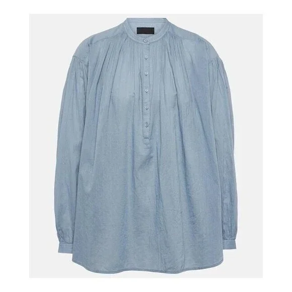 Nili Lotan Neville Tunic Shirt Top Cotton Long Sleeve Oversized S New 277217